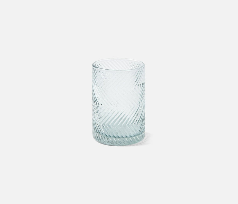 FINLEY Light Gray Tumbler Glass, Hand Blown (Pack of 6)