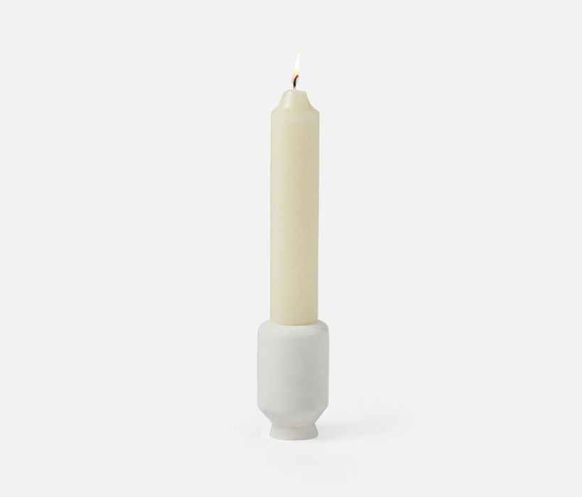 ETTA White Candle Holders Marble Set/3
