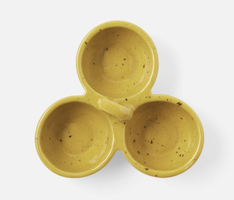 DESMOND Chartreuse Salt Glaze Snack Bowl, Triple