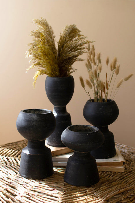 Black Clay Vases
