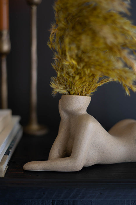 Ceramic Lying Figure Bud Vase