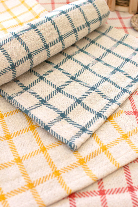 set of 3 gingham table runners