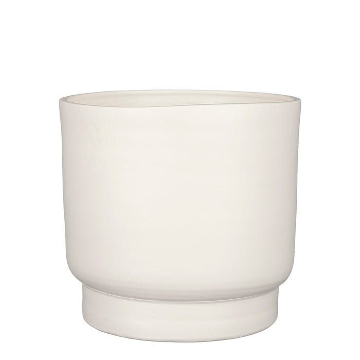 X-Large Riva Round White Pot - White