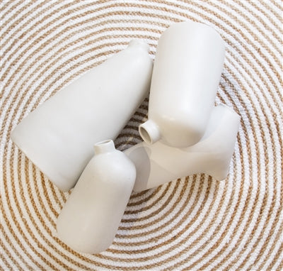 Sm. Ceramic Steke Vase Cream