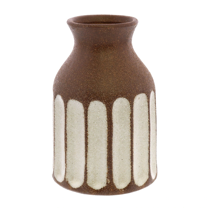 Brown Ceramic Textured Vase