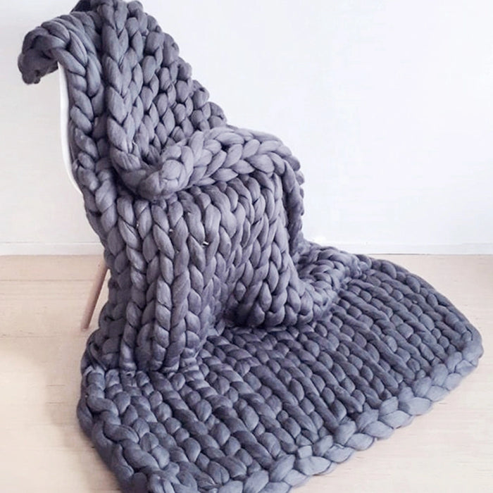 Handmade Chunky Knit Throw Blanket