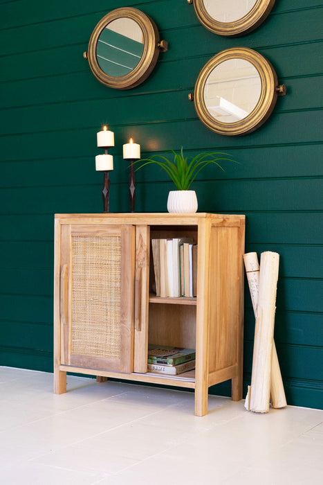 wooden cabinet with sliding doors