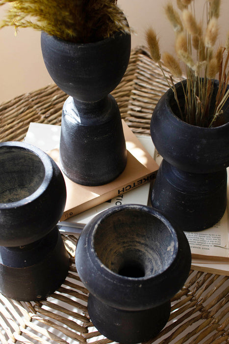 Black Clay Vases