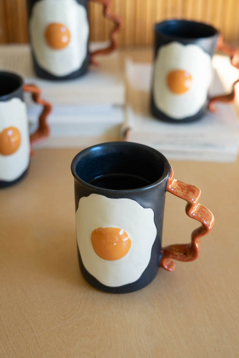 Ceramic Bacon and Eggs Mug