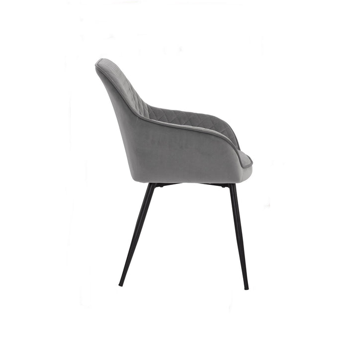 Hakon Dining Chair - Grey Velvet