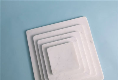 Medium Square White Marble Platter