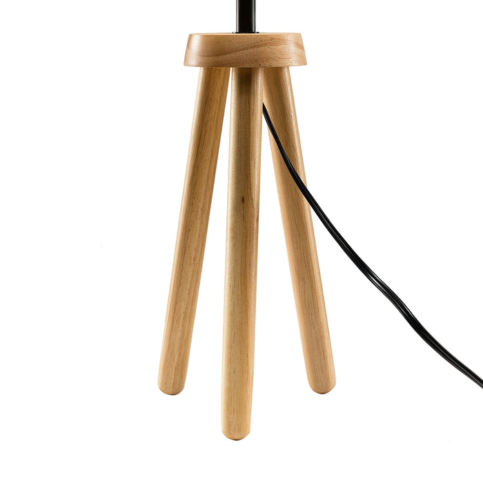 Tenedos Solid Wood Rattan Table Lamp